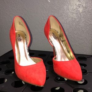 Charlotte Russe Danica Orange heels